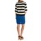 158VK_2 Joan Vass Color-Block Knit Dress - Elbow Sleeve (For Women)
