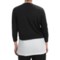 125CY_2 Joan Vass Cotton Cardigan Sweater - 3/4 Sleeve (For Women)
