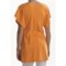 4331G_3 Joan Vass Light Knit Tunic Shirt - Zip Front, Short Sleeve (For Women)