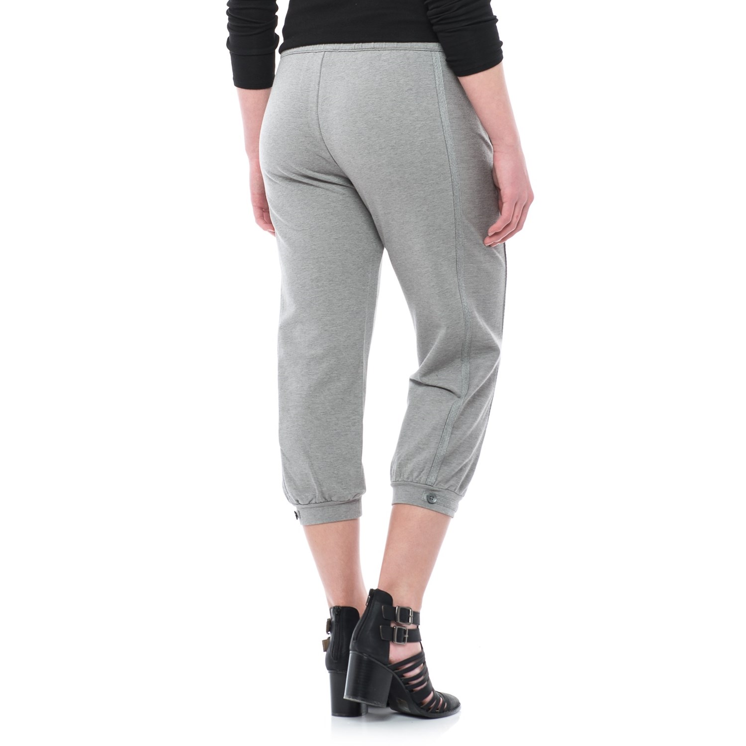 Joan Vass Stretch French Terry Crop Pants (For Women) - Save 81%