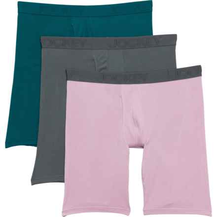 Jockey Active Ultra Soft Long Leg Boxer Briefs - 3-Pack in Smokey Purple/Battleship Grey/Deep Lagoon