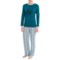 8848N_3 Jockey Art Deco Sleep Shirt - Long Sleeve (For Women)