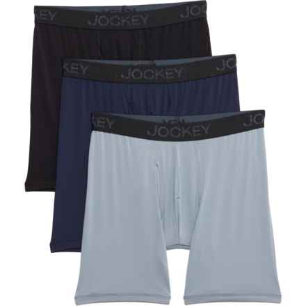 Jockey Everyday Active Microfiber Long Leg Boxer Briefs - 3-Pack in Multi