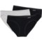 Jockey Organic Cotton Panties - 3-Pack, Bikini Brief in Black/Grey/Black