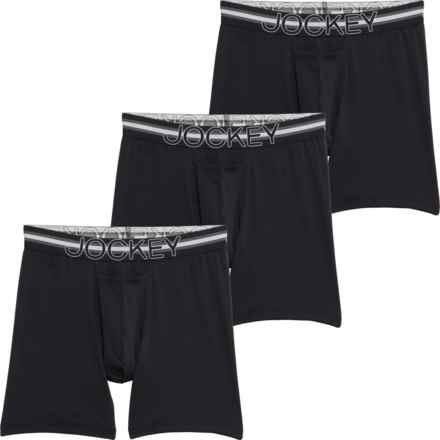 Jockey Sport Stability Pouch Boxer Briefs - 3-Pack in Black