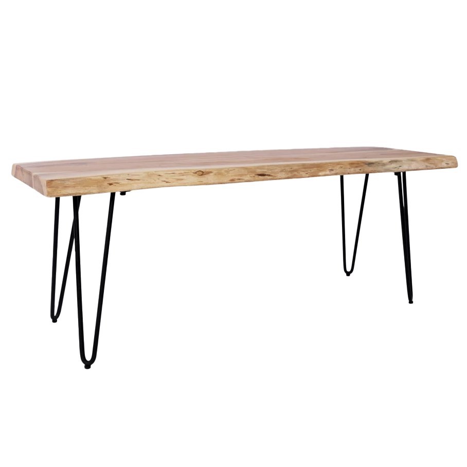 Jofran Live Edge Bench with Metal Legs - 18x48x16” - Save 31%