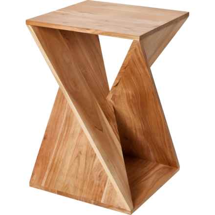 Jofran Solid Acacia Wood Twist Table - 16x16x24” in Natural