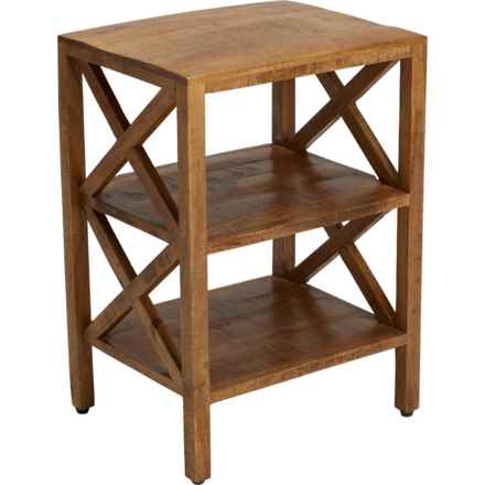 Jofran Solid Mango 3-Tier Table - 17x13.75x24” in Natural