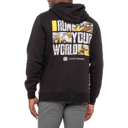 John Deere 2289 Run Your World Hoodie - Full Zip in Black Od