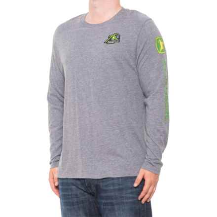John Deere 75th Anniversary Combine T-Shirt - Long Sleeve in Charcoal