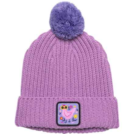 John Deere Chicken Pompom Beanie (For Toddler Girls) in Purple