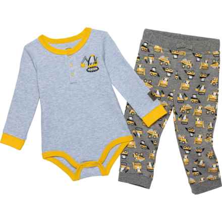 John Deere Infant Boys Construction Baby Bodysuit and Pants Set - Long Sleeve in Multi