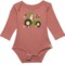 John Deere Infant Girls Graphic Baby Bodysuit - Long Sleeve in Mauvelous