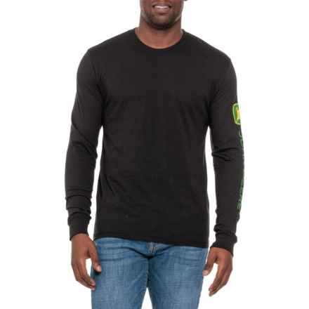 John Deere Logo 1900 T-Shirt - Long Sleeve in Black Od