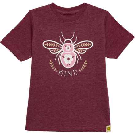 John Deere Toddler Girls Bee Kind T-Shirt - Short Sleeve in Burgundy Heather