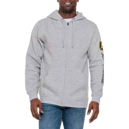 John Deere Trademark Logo 1942 Hoodie - Full Zip in Oxford Heather Heat Od