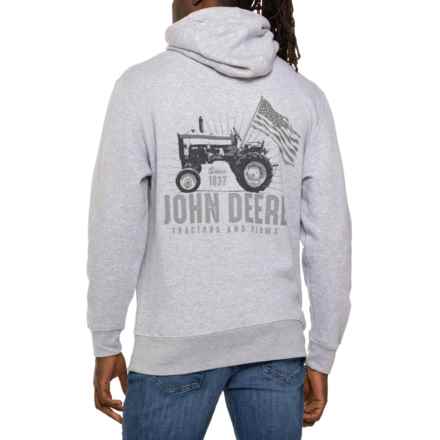 John Deere Vintage Tractor Hoodie in Light Grey