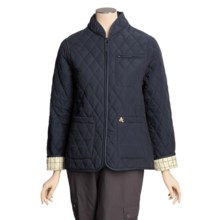John Partridge Lichfield Quilted Microfiber Jacket (For Women) in Navy - Closeouts