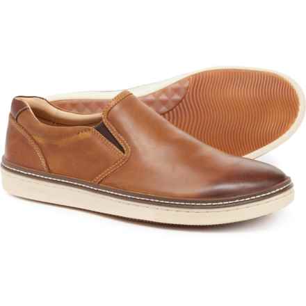 Johnston & Murphy Culling Shoes - Leather, Slip-Ons (For Men) in Light Tan Oiled Full Grain