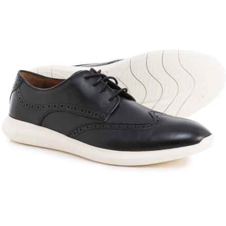 Johnston & Murphy Hennings Wingtip Oxford Shoes - Leather (For Men) in Black Full Grain