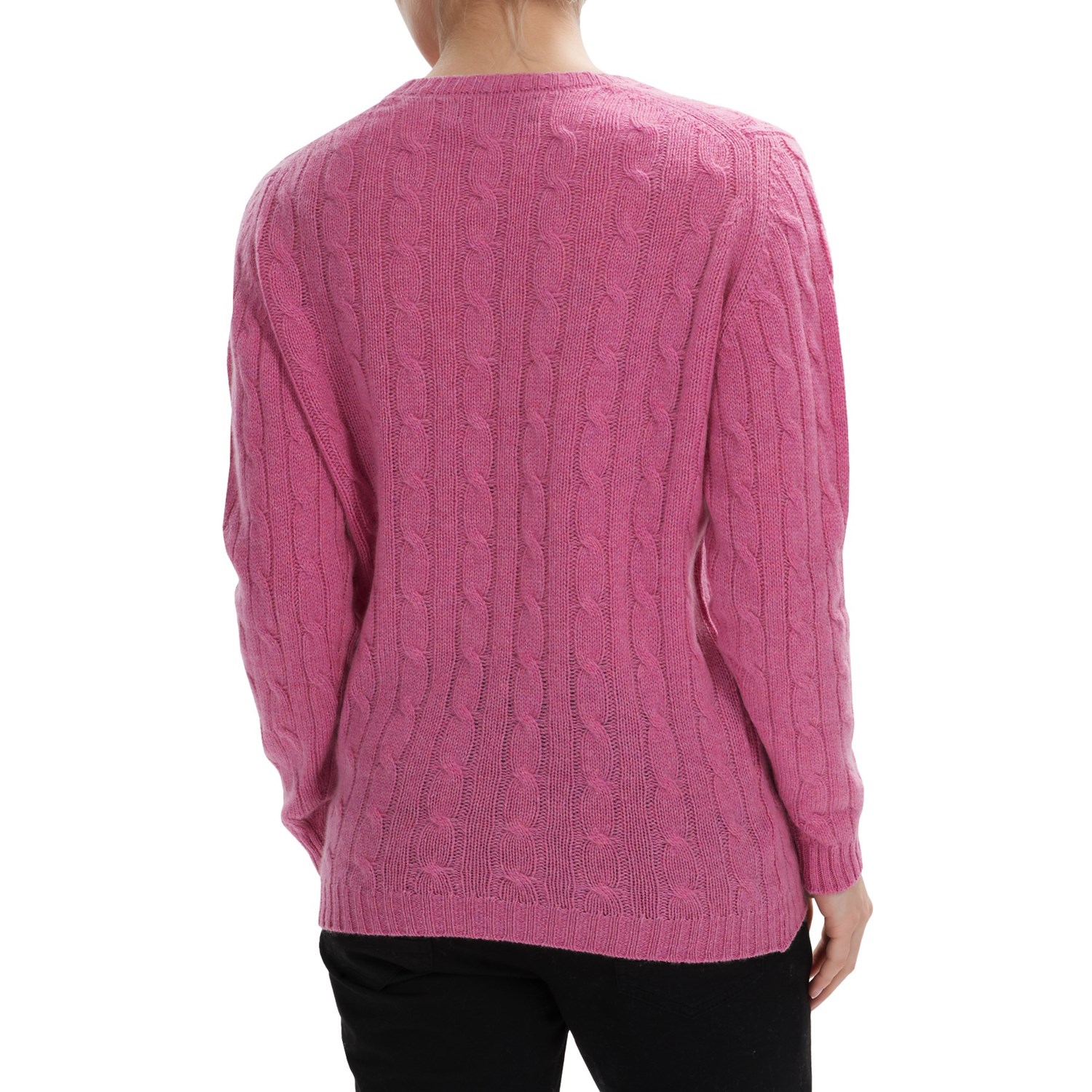 Johnstons of Elgin Cable-Knit Cashmere Sweater (For Women)