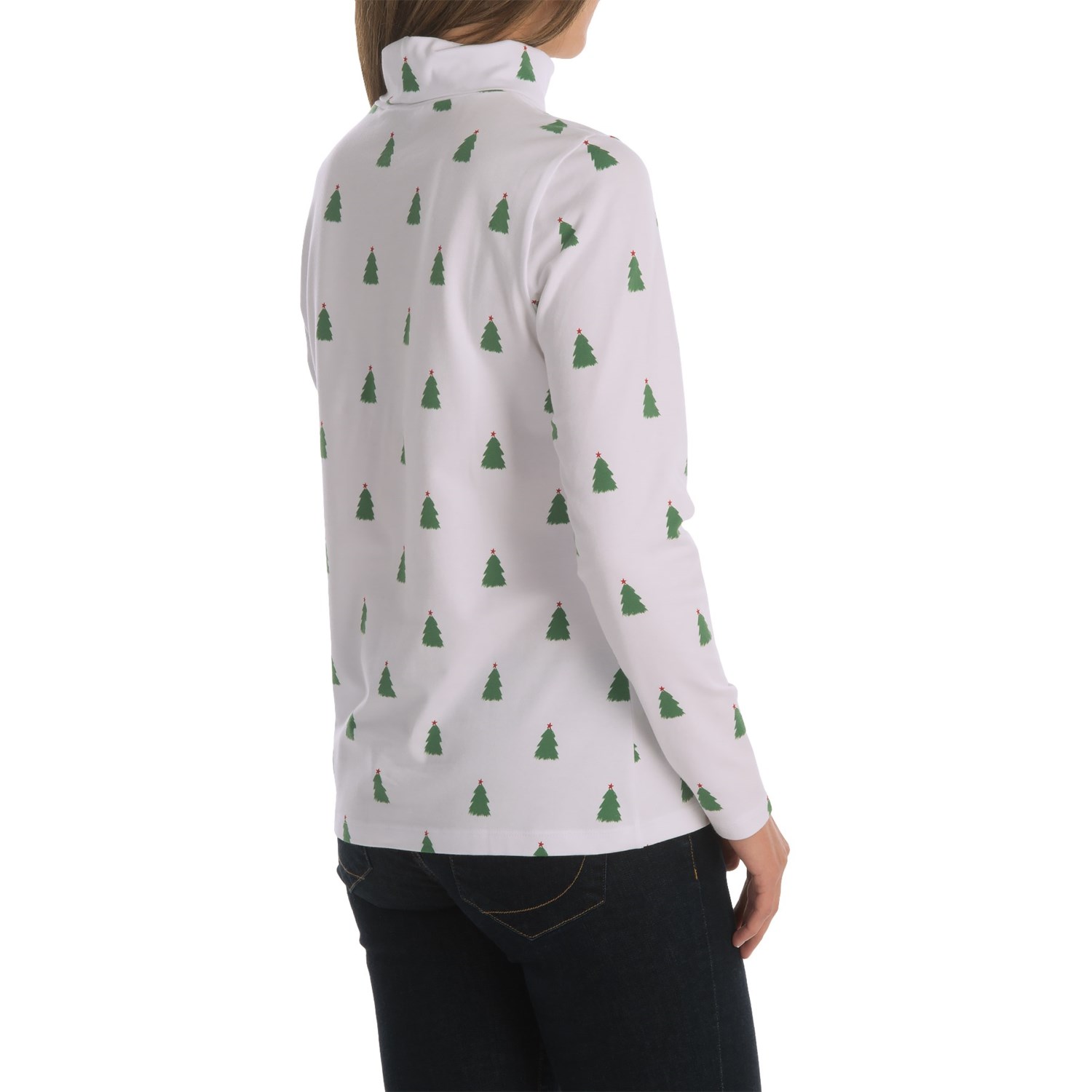 Jones New York Merry Christmas Tree Turtleneck (For Women)