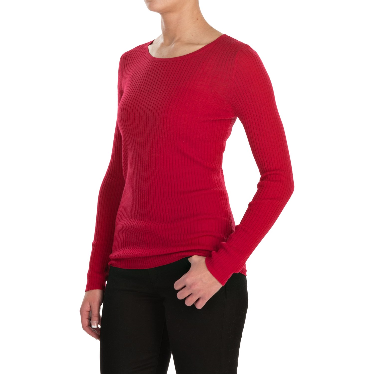 Jones New York Rib-Knit Sweater - Merino Wool For Women)