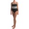 142AA_2 Jones New York Striped Bandeau Swimsuit (For Women)