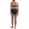 142AA_3 Jones New York Striped Bandeau Swimsuit (For Women)
