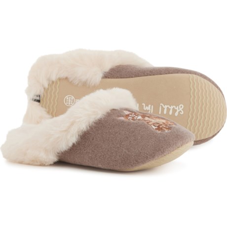 Joules Cat with Yarn Luxe Scuff Slippers (For Women) in Oat Cat