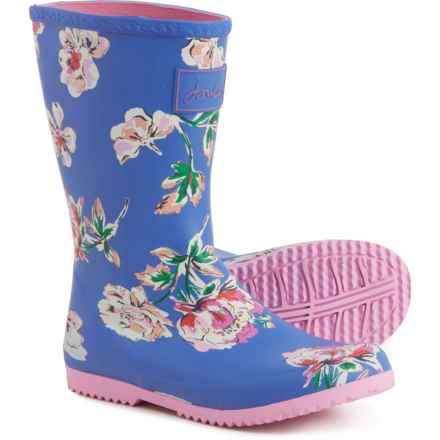 Joules Girls Roll-Up Rain Boots - Waterproof in Blueflrl
