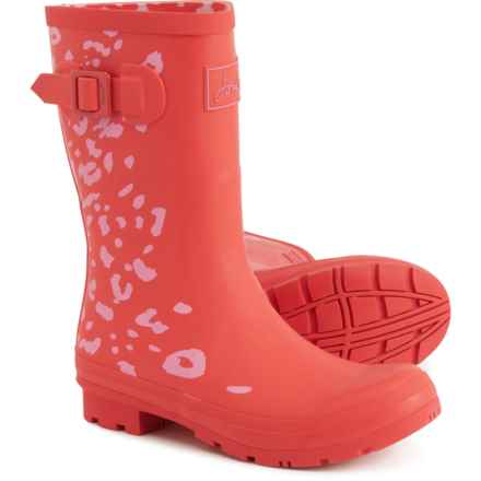Joules Molly Welly Rain Boots - Waterproof (For Women) in Red Leopard