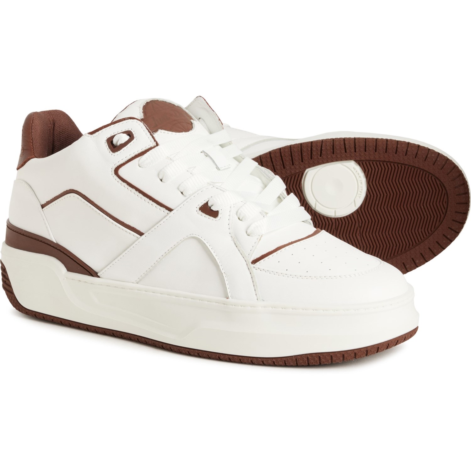 スニーカー JUST DON Two-Tone Leather Courtside Lo Jd3 Sneakers JUST DON Made in Italy Luxury Courtside Low Sneakers (For