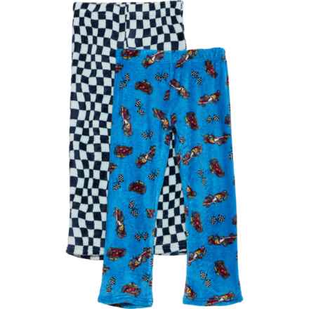 Just Pajamas Boys Pack Race Cars and Plaid Pajama Pants - 2-Piece in Blue