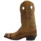 137CT_5 Justin Boots Bent Rail Suede Cowboy Boots - 11”, Wide Square Toe (For Women)