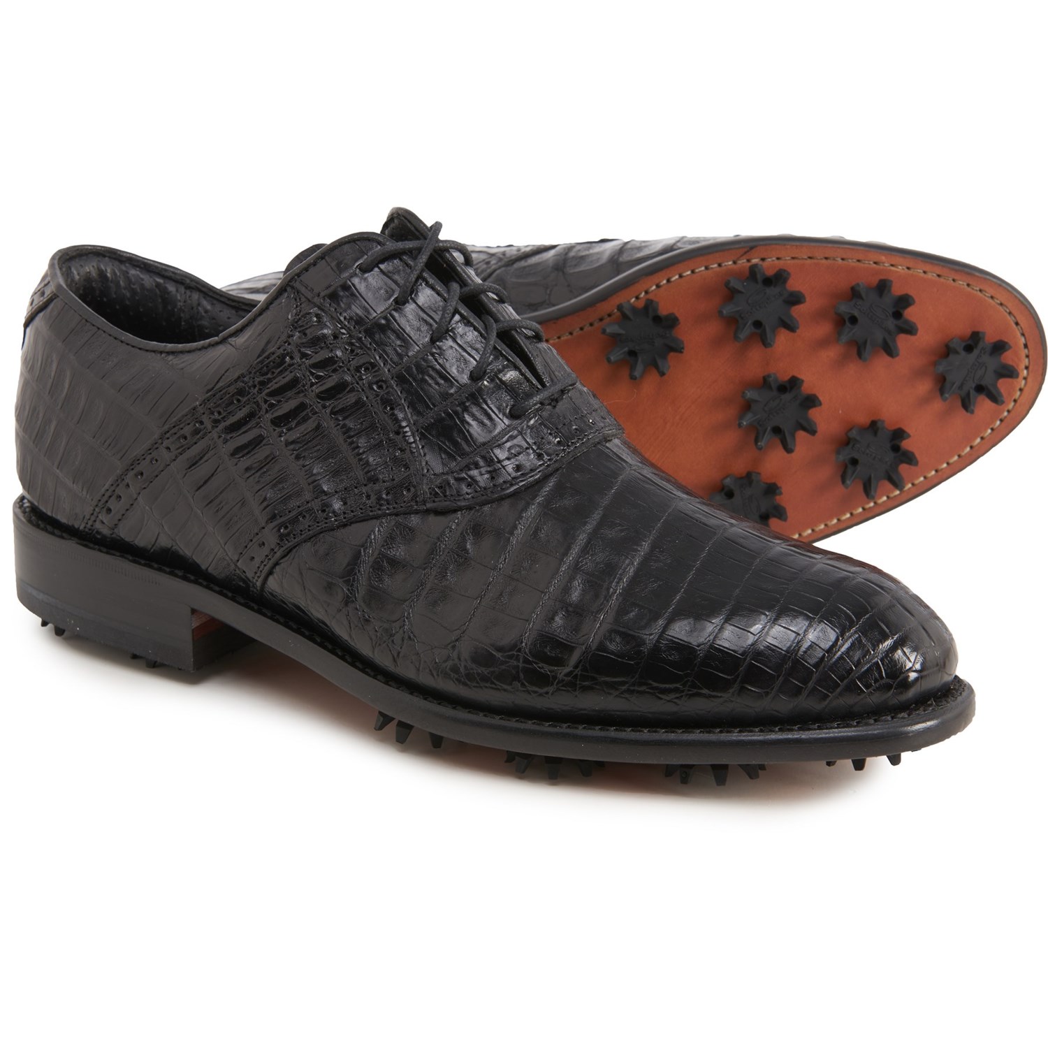 Justin Caiman Exotic Leather Golf Shoes (For Men) - Save 50%