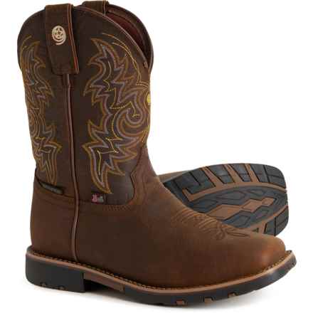 Justin Fireman 11” Cowboy Boots - Waterproof, Leather, Wide Width (For Men) in Brown