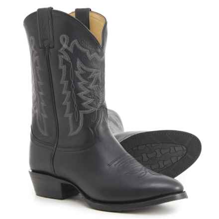Justin Hayne Cowboy Boots - 12”, Round Toe (For Men) in Black