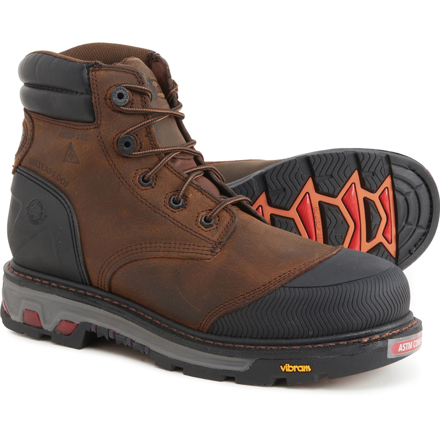 Justin Work Warhawk 6” Work Boots - Waterproof, Composite Safety Toe (For Men)