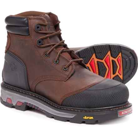 Justin Work Warhawk 6” Work Boots - Waterproof, Composite Safety Toe, Wide Width (For Men) in Mechanic Tan