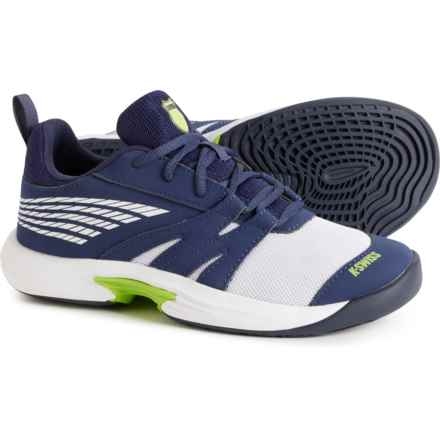 K-Swiss Boys Speed Trac Sneakers in White/Peacoat/Lime