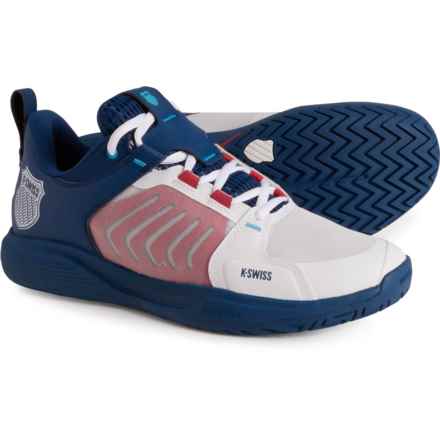 K-Swiss Ultrashot Team Tennis Shoes (For Men) in White/Blue/Red