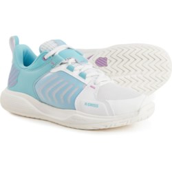 K-Swiss Ultrashot Team Tennis Shoes (For Women) in White/Angel Blue/Lilac