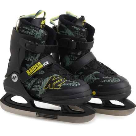 K2 Raider Ice Skates - Insulated (For Boys and Girls) in Camo/Green Yellow