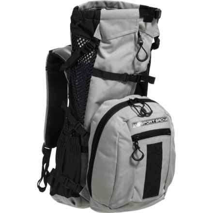 K9 Sport Sack Plus 2 Backpack Dog Carrier with Storage Bag in Grey