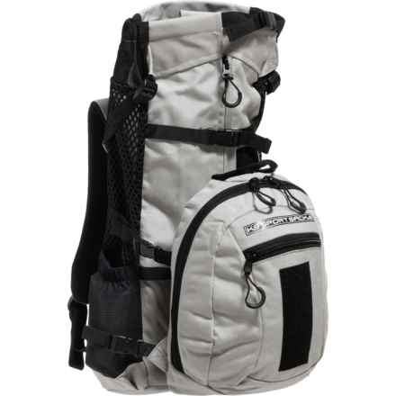 K9 Sport Sack Plus 2 Backpack Dog Carrier with Storage Bag in Grey