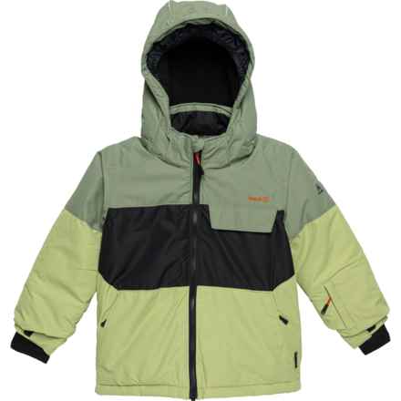 Kamik Big and Little Boys Huck Ski Jacket - Waterproof, Insulated in Soft Green