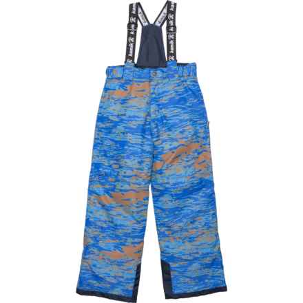 Kamik Big and Little Boys Razor Print Bib Snow Pants - Waterproof, Insulated in Meteor Blue