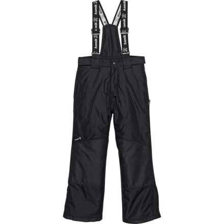 Kamik Big and Little Boys Titan Solid Bib Snow Pants - Waterproof, Insulated in Black