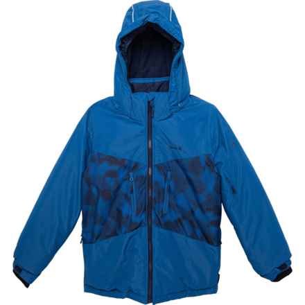 Kamik Big Boys Jared Color Block Ski Jacket - Waterproof, Insulated in Sea/Navy